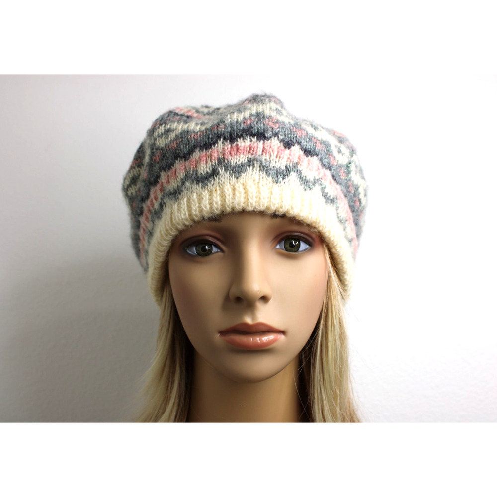Vintage 80's Aris Beret & Glove Set Sparkle Bohemian Hat Beanie Made In USA